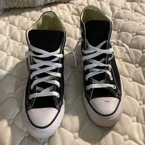 Black high top converse